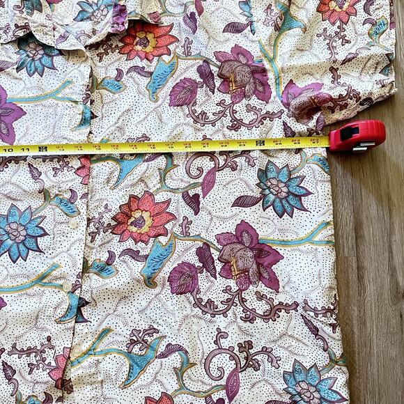 Vintage OSCAR DE LA RENTA Expression Women’s Floral Blouse 100% silk Size 2X - Picture 7 of 9